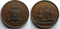 Münzen Jeton rond en cuivre Numismatik der Versicherungsgesellschaften L'Aquitaine 35mm Assurances Maritimes SUP -