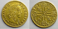 Französische königlische Münzen 1642 A mèche longue SUP