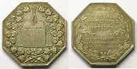 Münzen Jeton Numismatik des französischen Notariates Senlis octogonal en argent TTB+/SUP -