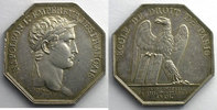Münzen jeton Numismatique de la Justice Ecole de Droit de Paris octogonal en argent Napoléon I An XII TTB -