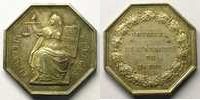 Münzen Jeton Numismatik des französischen Notariates Tours octogonal en argent 31mm SUP -