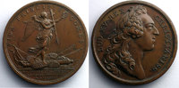 Münzen bronze Medaillen von Ludwig XV Année J.Duvivier/F.Marteau Bataille de Lawfeldt 41,5mm SUP/FDC -