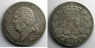 Münzen Frankreich 1793-1959 1824 K (Bordeaux) TB+/TTB