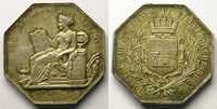 Münzen Jeton Numismatik des französischen Notariates Villefranche octogonal en argent SUP -