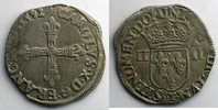 Französische königlische Münzen 1592 T (Nantes) TB+/TTB