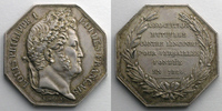 Münzen Jeton Numismatik der Versicherungsgesellschaften Versailles octogonal en argent Louis-Philippe I Incendie TTB+/SUP -