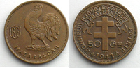 Münzen 50 Centimes Madagaskar France Libre Lec.93 (Prétoria) SUP -