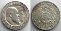Münzen 3 Mark Königreich von Württemberg Wilhelm II (1891-1918) SUP/FDC -