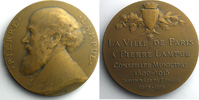 Münzen bronze Numismatique de la Ville de Paris Pierre Lampué Médaille en 55mm Conseiller municipal 1890-1915 SUP/FDC -