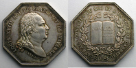 Münzen Jeton Numismatique de la Justice Avocats octogonal en argent Avocats aux conseils du Roi et à la cour de cassation Louis XVIII SUP -