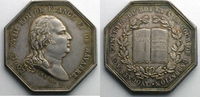 Münzen Jeton Numismatique de la Justice Avocats octogonal en argent 35mm Avocats aux conseils du Roi et à la cour de cassation Louis XVIII SUP -