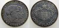 Münzen 100 Francs Rainier III (1949-2005) G.163 Rainier et Albert Essai en argent SUP/FDC -