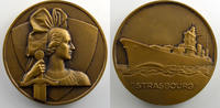 Münzen bronze Numismatique de la Guerre Navires de guerre Georges Guiraud Médaille en 50mm (Navire le) Strasbourg SUP -
