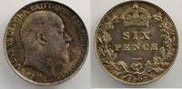 Münzen Grossbritannien Edward VII (1901-1910) Six pence SUP -
