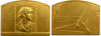 Münzen bronze Numismatik der Industrie Industrie militaire Dropsy Henry Ateliers de constructions militaires de Puteaux plaque en doré 72x99mm SUP/FDC -