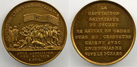 Münzen bronze Numismatique de la Révolution de 1848 Médaille en doré 27mm Manifestation des Bonnets à poil SUP/FDC -