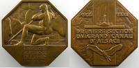 Münzen bronze Numismatik der Industrie Electricité Renard Marcel Médaille octogonale en 70mm Inauguration de la centrale hydro-électrique du Rhin SUP -