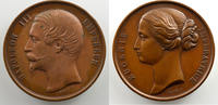 Münzen Medaillen von Napoleon III Napoléon III et Eugénie CAQUE F. Médaille en cuivre 50mm Napoléon III et Eugénie SUP/FDC -
