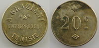 Münzen 20 Cent Tunesien Entrepreneur A. Graziani, Tunisie Lec.552 . TTB+ -