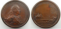 Münzen bronze Medaillen Léopold I (1690-1729) Ferdinand de SAINT-URBAIN Reconstruction des Ponts 64mm TTB+ -