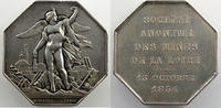 Münzen jeton Numismatik der Bergwerken Saint-Etienne BORREL Société Anonyme des Mines de la Loire octogonal en argent 38mm TTB -
