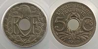 Münzen 5 Centimes G.169 Lindauer grand module PCGS-MS64 pr.FDC -