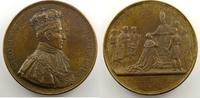 Münzen bronze Medaillen von Karl X Sacre à Reims GATTEAUX/CAUNOIS Sacre du roi à Reims 59 mm SUP/FDC -
