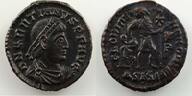 Münzen Centenionalis Gratianus (367-383) de bronze R/ GLORIA ROMANORVM Siscia (4° officine) TTB+/SUP -