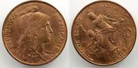 Münzen 5 centimes Frankreich Coins tournés étoile coins tournés à 30° anti-horaire SUP/FDC -