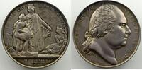 Münzen Medaillen von Louis XVIII Rentrée triomphale du duc d'Angoulême à la barrièr Gayrard/Desboeufs Argent Début des travaux de creusement du canal Saint Martin à Paris TTB+ -