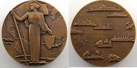 Münzen bronze Numismatique des Transports Transport maritime M. RENARD Médaille en 68mm Compagnie générale transatlantique Centenaire 1855-1955 SUP/FDC -