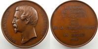 Münzen Medaillen von Napoleon III Achèvement des Tuileries et du Louvre CAQUE Médaille en cuivre 78mm Louis-Napoléon Bonaparte Pose de la première pierre SUP -