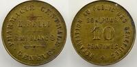 Münzen 10 Centimes Schweiz, Notgeld und Jetons Genève, Pharmacie Centrale H. Belli BON POUR Lt,R, 26 mm TTB+ -