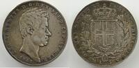 Münzen 5 Lire Italien Königreich Sardinien Charles-Albert (1831-1849) ancre (Gênes/Genova) TB+ -