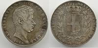 Münzen 5 Lire Italien Königreich Sardinien Charles-Albert (1831-1849) ancre (Gênes/Genova) TB+ -