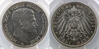 Münzen 3 Mark Fürstentum Reuß ältere Linie Henri XXIV (1902-1918) PCGS-AU58 SUP -