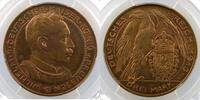 Münzen 3 Mark Kaiserreich (1871-1919) Wilhelm II (1888-1918) Karl GOETZ Essai de en bronze PCGS-SP63RB SUP/FDC -