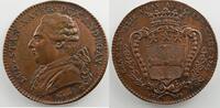 Münzen jeton Jetons des alten Regims Anjou en cuivre Louis Stanislas Xavier, Duc d'Anjou (futur Louis XVIII) SUP -