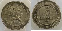 Münzen 5 Cent Belgien Léopold I (1831-1865) . PCGS-MS66 FDC -