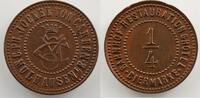 Münzen MULHAUSEN (Mulhouse) (68) C.Ph. JOCKEL von CARBEN Biermarke 1/4 Cu, R 20,5 mm TTB -
