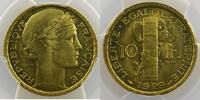 Münzen 10 Franken G.796 Concours de Morlon Essai de Morlon en bronze-aluminium PCGS-SP65 FDC -
