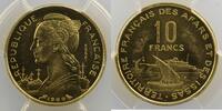 Münzen 10 Francs Dschibuti Französisches Gebiet der Afar und Issa Lec.60 Essai PCGS-SP66 FDC -