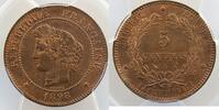 Münzen 5 Centimes G.157a Cérès (Paris) PCGS-MS64RB pr.FDC -