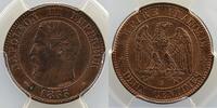 Münzen 2 Centimes G.103 Napoléon III tête nue (Strasbourg) PCGS-MS63RB SUP/FDC -