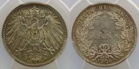 Münzen 1 Mark Kaiserreich (1871-1919) Wilhelm II (1888-1918) (Stuttgart) PCGS-MS64 pr.FDC -