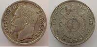 Münzen 1 Franc G.463 Napoléon III tête laurée (Bordeaux) TTB+ -