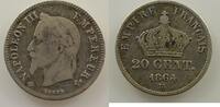 Münzen 20 Centimes G.308 Napoléon III tête laurée (Strasbourg) TB -