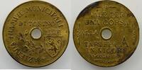  1920 Münzen Italien   Notgeld   Torino /Turin   Azienda Tramvie Municipali di Torino     Laiton, rond troué    SUP 