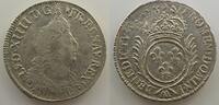 Münzen Demi-Ecu Ludwig XIV (1643-1715) G.185 aux Palmes réf. (Metz) TTB -