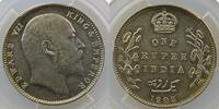 Münzen Indien Britisch-Indien Roupie Edouard VII PCGS-AU55 TTB+/SUP -